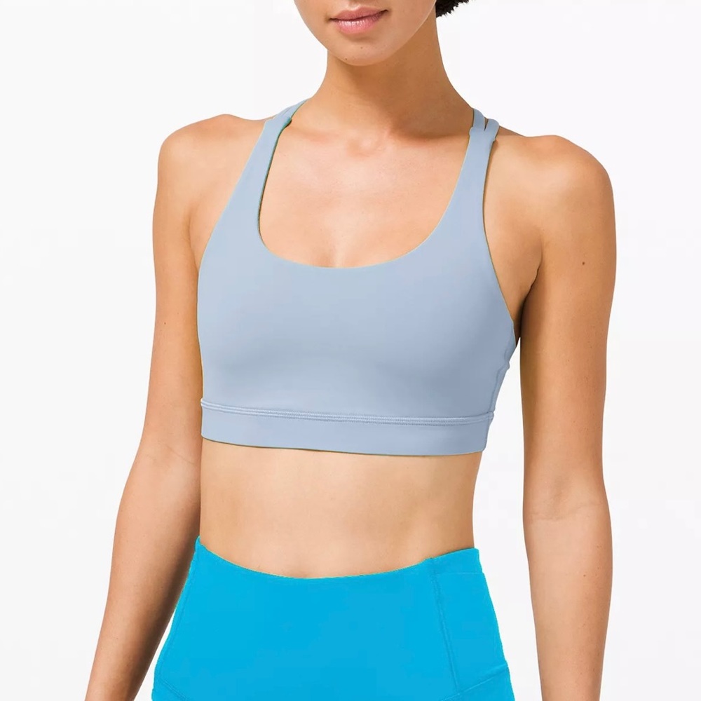 Lululemon Energy Bra Blue Linen Size 10 - Picture 8 of 9